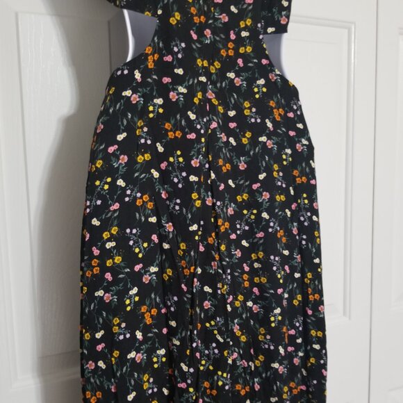 AFRM Alya Maxi Dress Noir Petite Fleur Size M NWT - Picture 4 of 5
